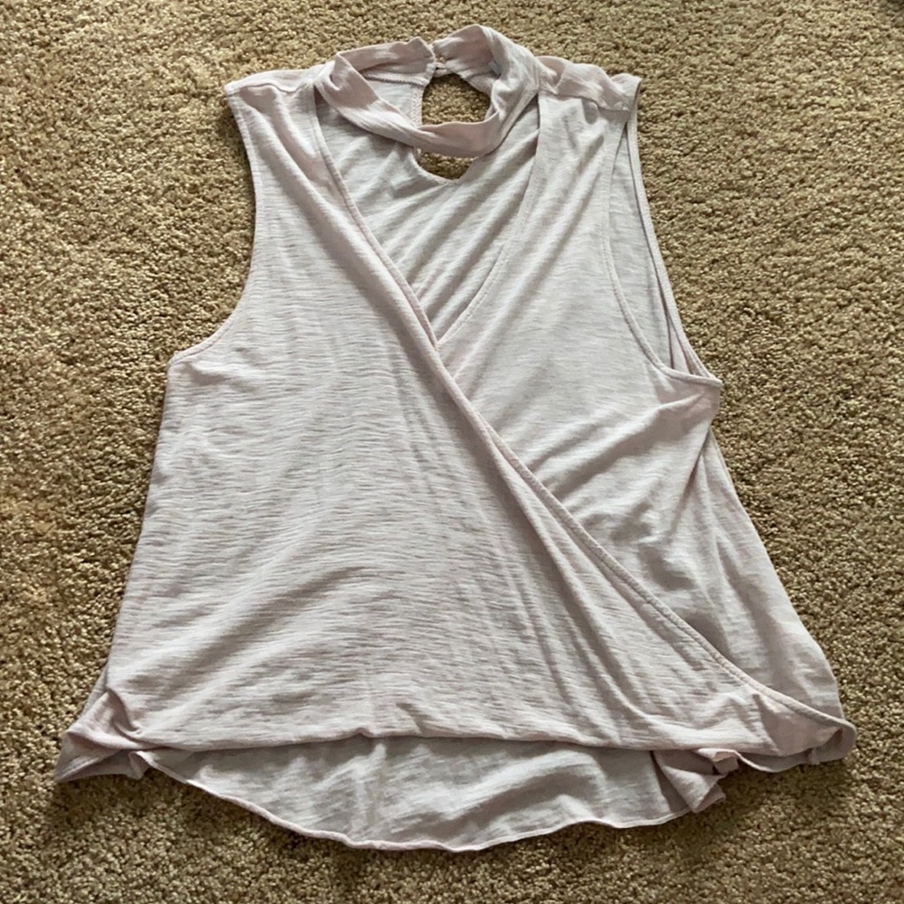 Light Pink Cross Body Tank Top